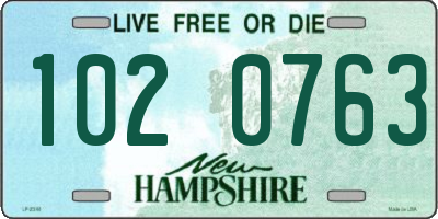 NH license plate 1020763