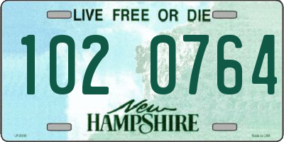 NH license plate 1020764