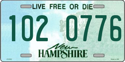 NH license plate 1020776