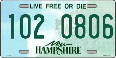 NH license plate 1020806