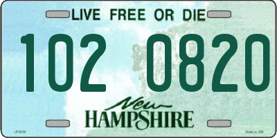 NH license plate 1020820