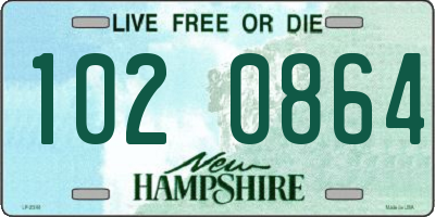 NH license plate 1020864