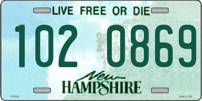 NH license plate 1020869