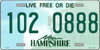 NH license plate 1020888