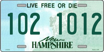 NH license plate 1021012
