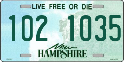 NH license plate 1021035