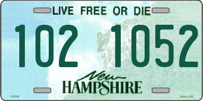 NH license plate 1021052