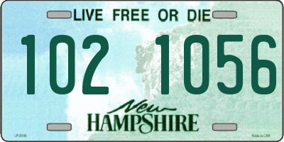 NH license plate 1021056