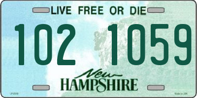 NH license plate 1021059