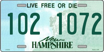 NH license plate 1021072