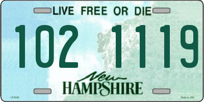 NH license plate 1021119