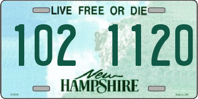 NH license plate 1021120