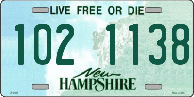 NH license plate 1021138