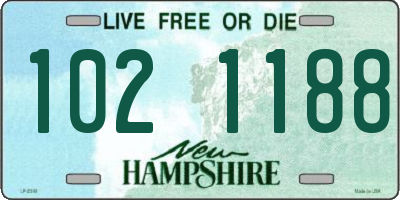 NH license plate 1021188