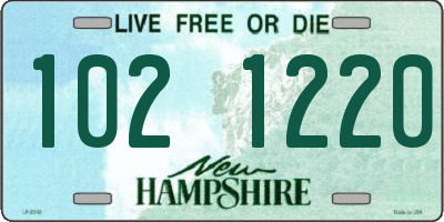 NH license plate 1021220