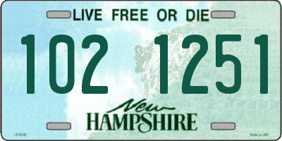 NH license plate 1021251