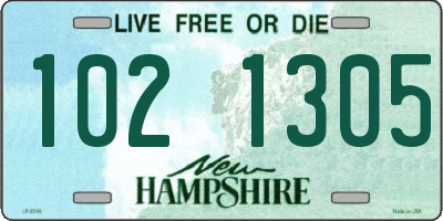 NH license plate 1021305