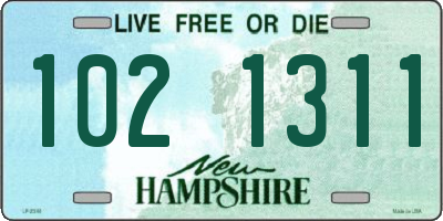 NH license plate 1021311