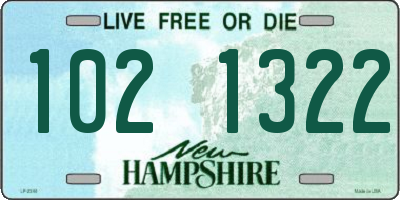 NH license plate 1021322