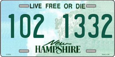 NH license plate 1021332