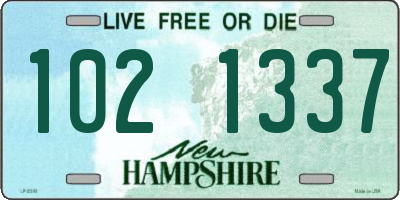 NH license plate 1021337