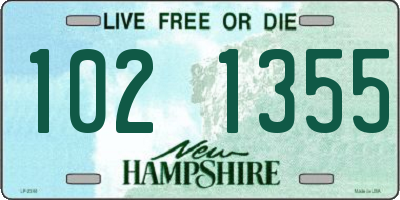 NH license plate 1021355