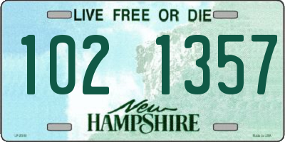 NH license plate 1021357