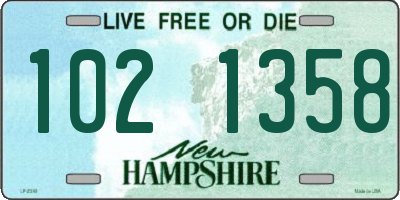 NH license plate 1021358