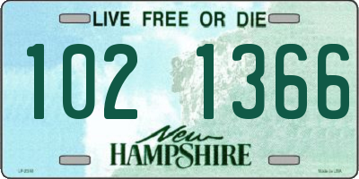 NH license plate 1021366