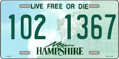 NH license plate 1021367
