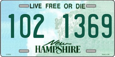 NH license plate 1021369