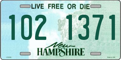NH license plate 1021371