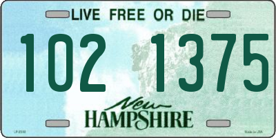 NH license plate 1021375