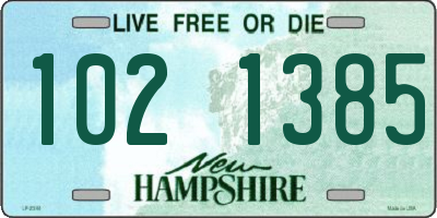 NH license plate 1021385