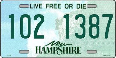 NH license plate 1021387