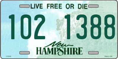 NH license plate 1021388