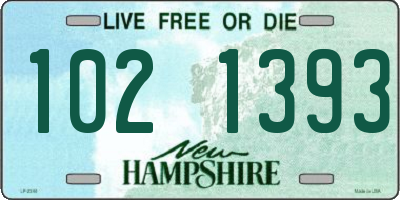 NH license plate 1021393