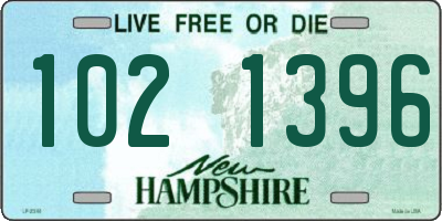 NH license plate 1021396