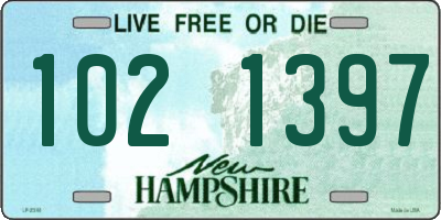 NH license plate 1021397