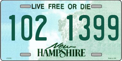 NH license plate 1021399