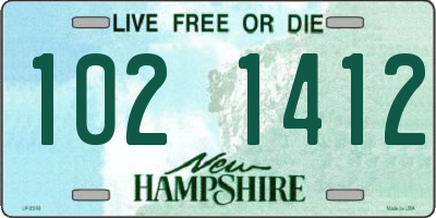NH license plate 1021412