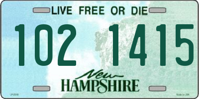 NH license plate 1021415