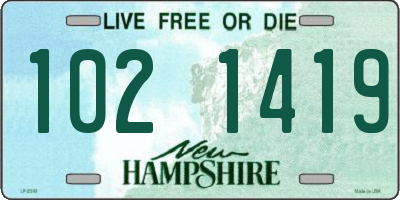 NH license plate 1021419