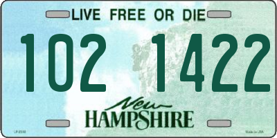 NH license plate 1021422