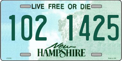 NH license plate 1021425