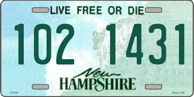 NH license plate 1021431
