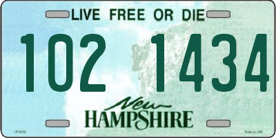 NH license plate 1021434