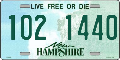 NH license plate 1021440