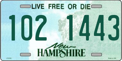 NH license plate 1021443