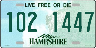 NH license plate 1021447